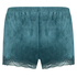 Shorts Velours Lace, Blauw