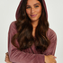Peignoir court Velours, Pourpre