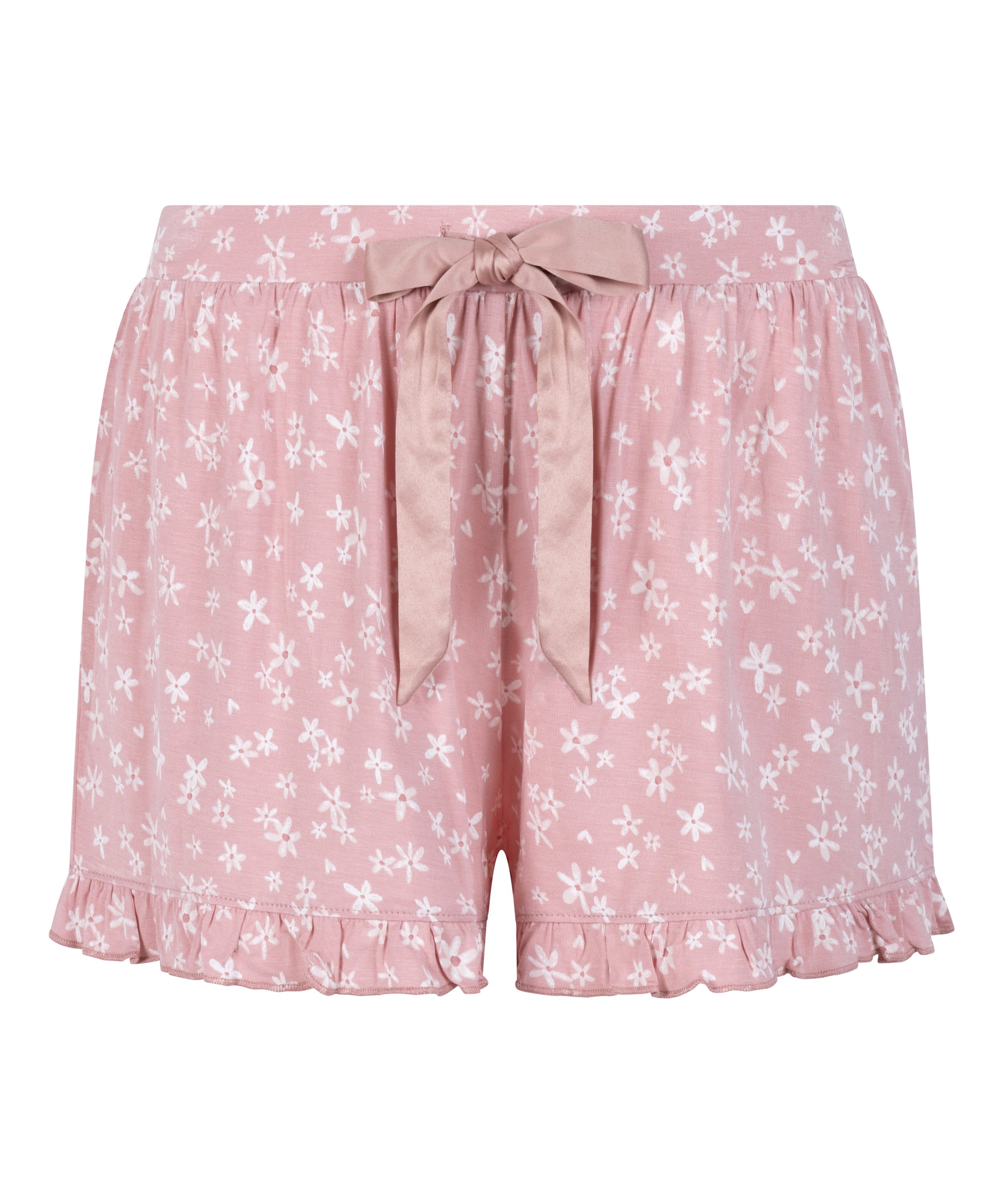 Short Jersey &agrave; volants, Rose, main