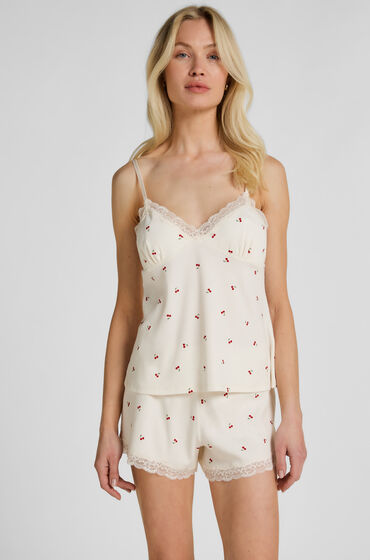 Hunkemöller Pyjama Set Jersey Kant Wit