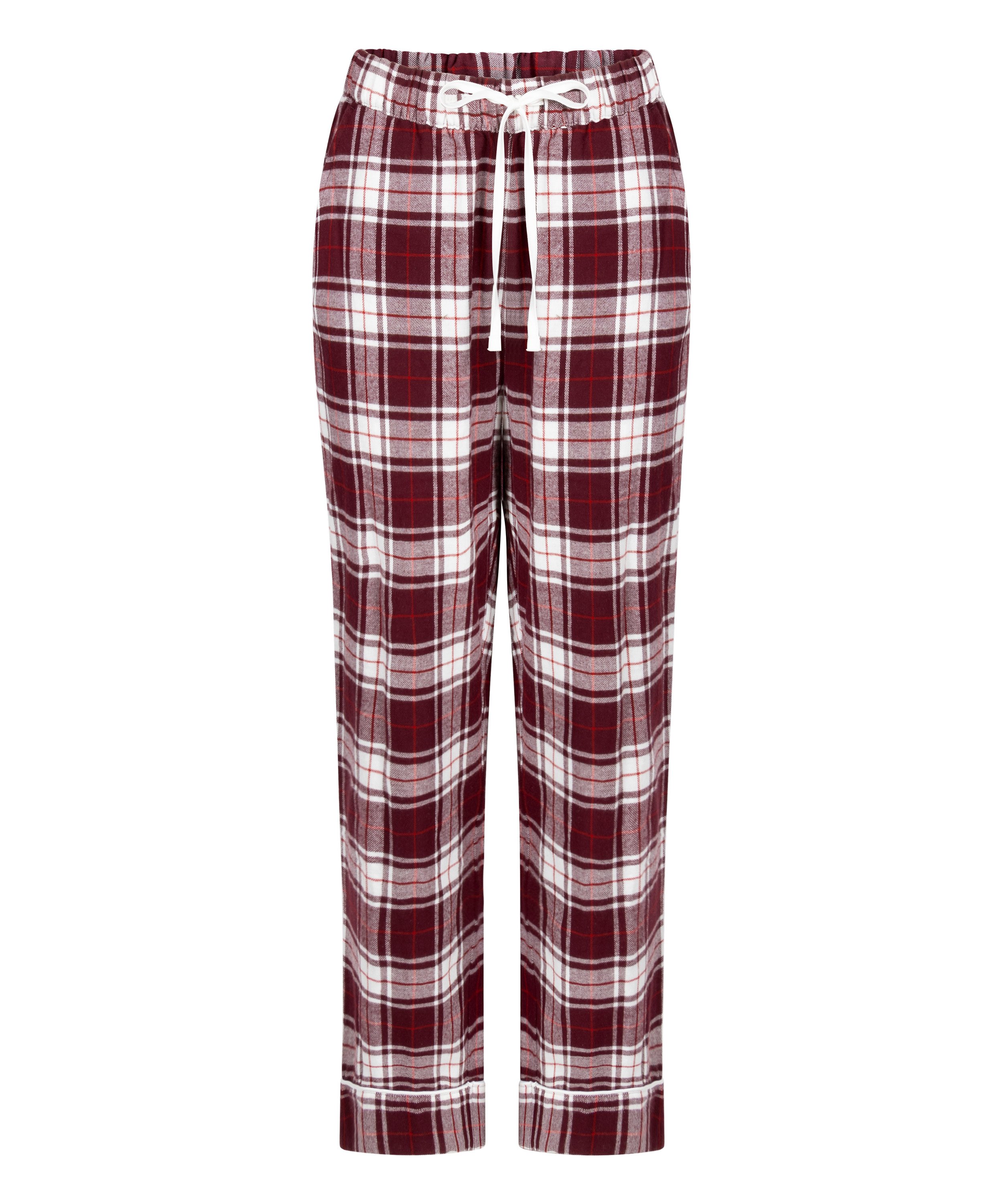 Petite pyjamabroek Flanel, Paars, main