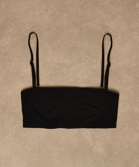 Bandeau Bralette Smooth, Zwart