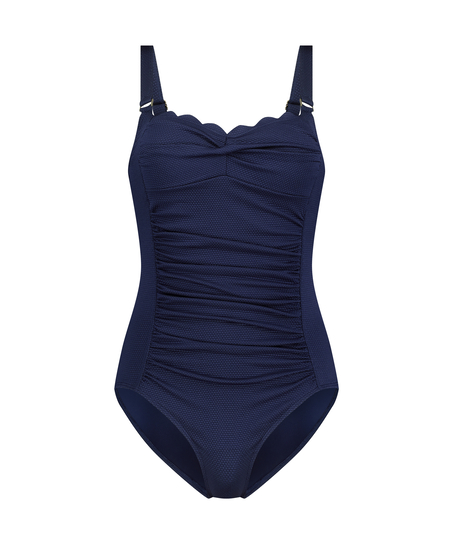 Maillot de bain Shaping Scallop, Bleu