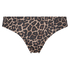 Slip de Bikini Rio Leopard, Beige