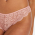 Slip br&eacute;silien jambe haute, Rose
