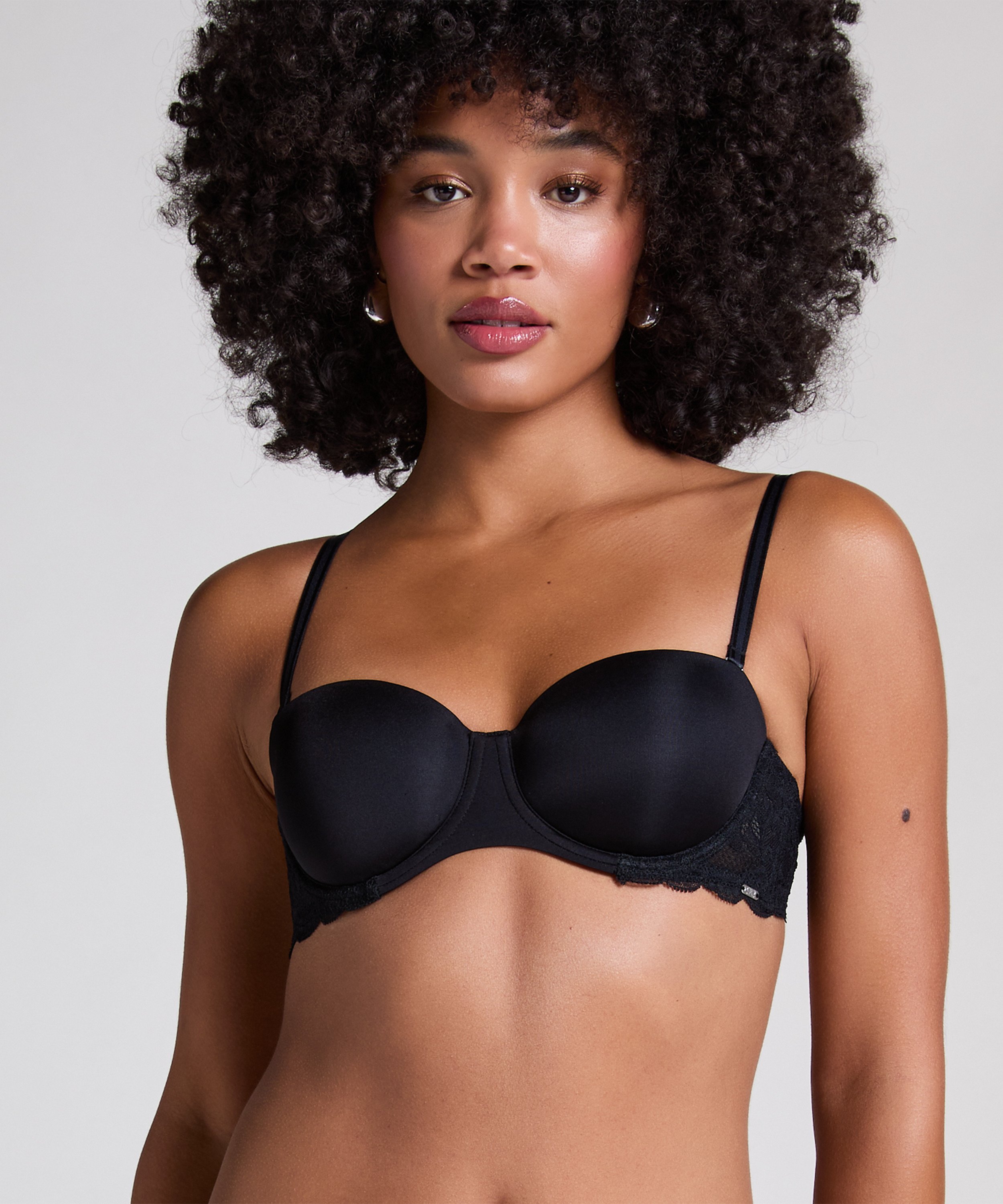 Voorgevormde strapless beugel bh Angie, Zwart, main