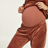 Pantalon de survêtement de maternité en velours, Rose