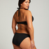 Voorgevormde beugel bikinitop Scallop, Zwart