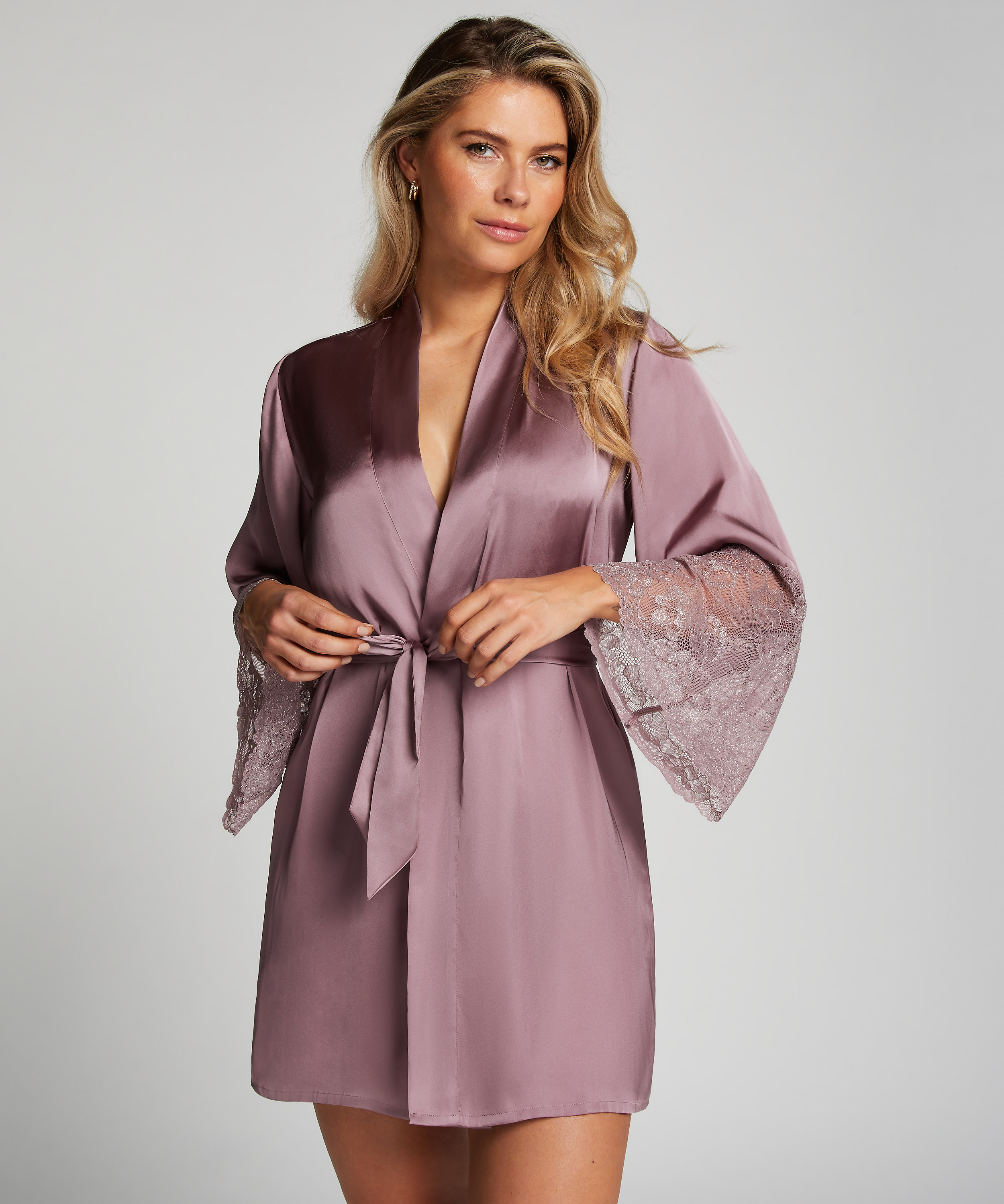 Kimono Satin, Paars, main