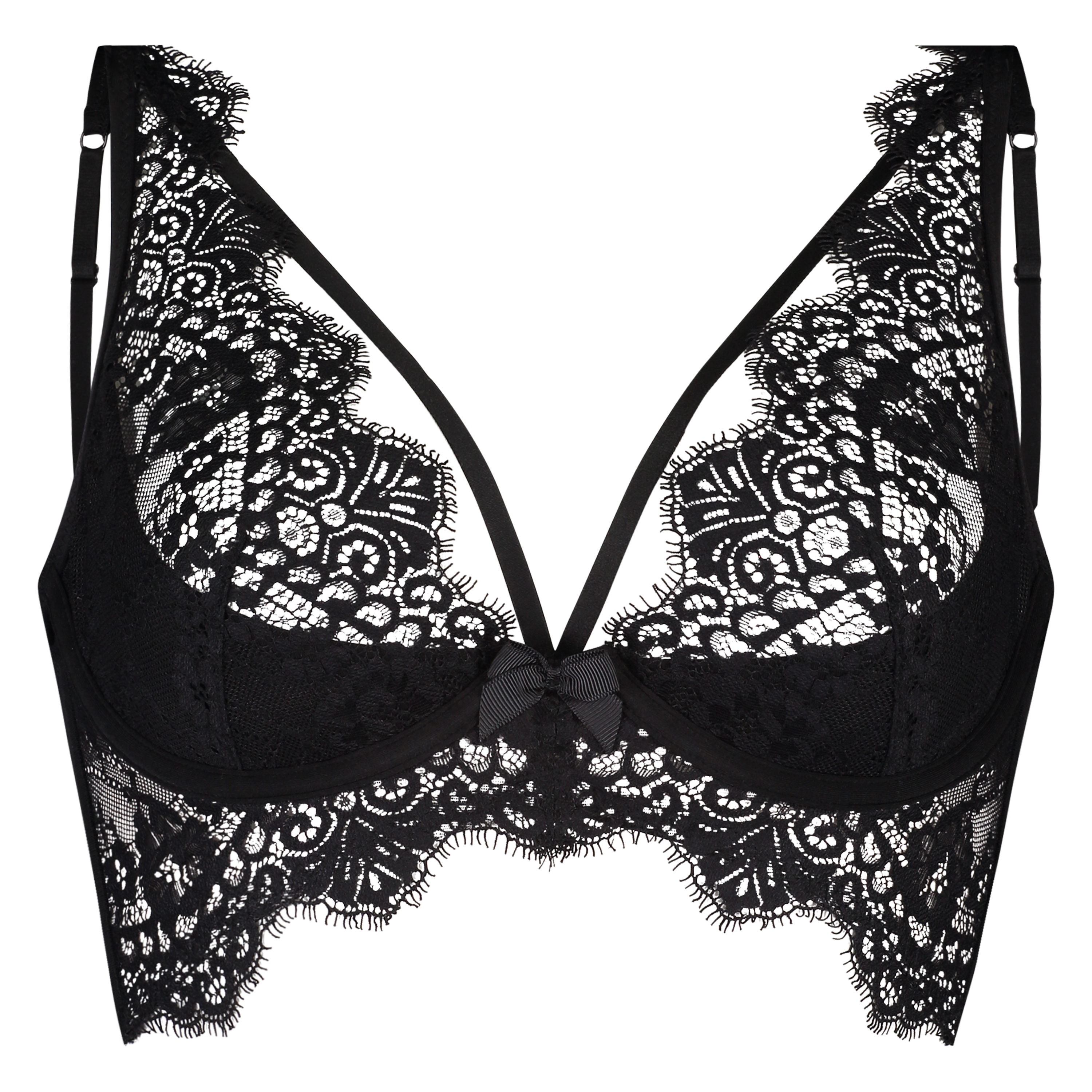 Soutien-gorge à armatures non-préformé longline Marilee, Noir, main