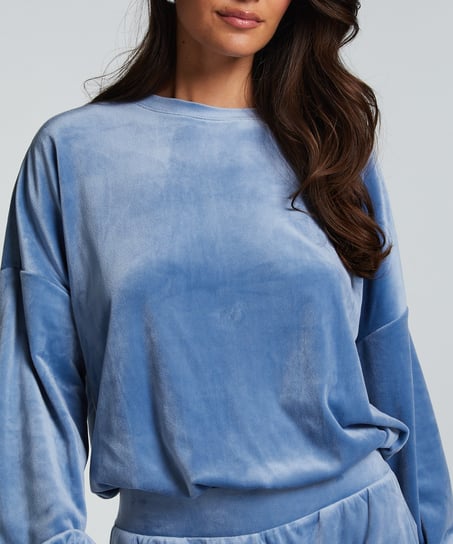 Velours Top, Blauw