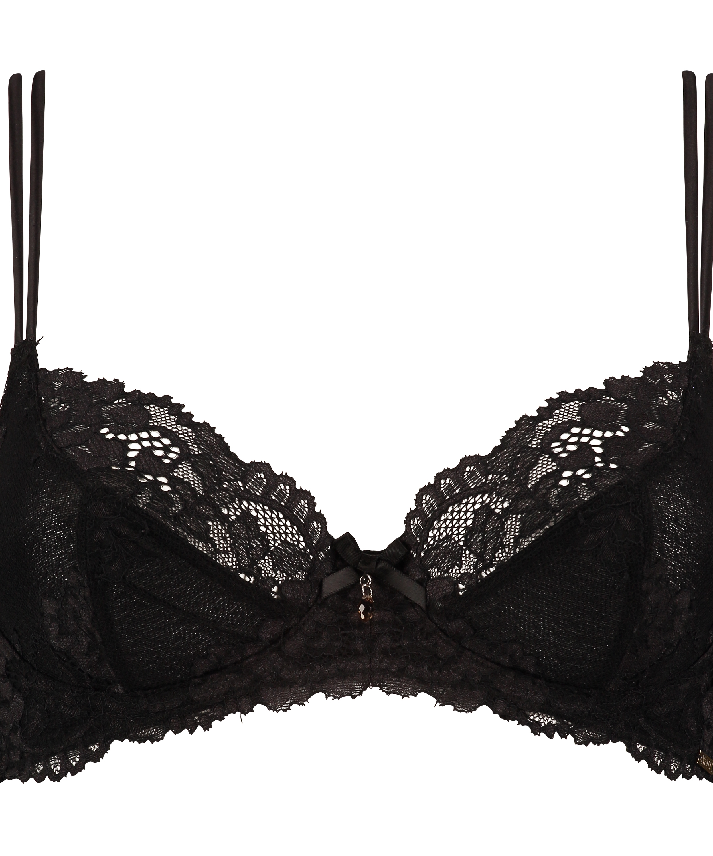 Non-padded underwired bra Jolie, Noir, main