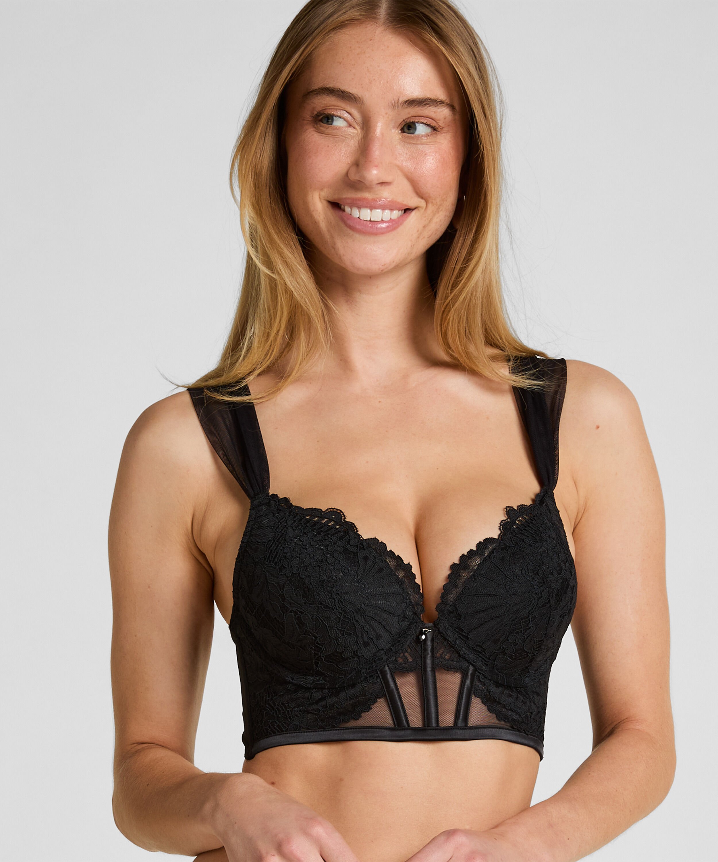 Soutien-gorge à armatures préformé push-up et longline Whitney