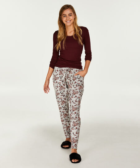 Pyjamabroek Jersey loose fit, Grijs