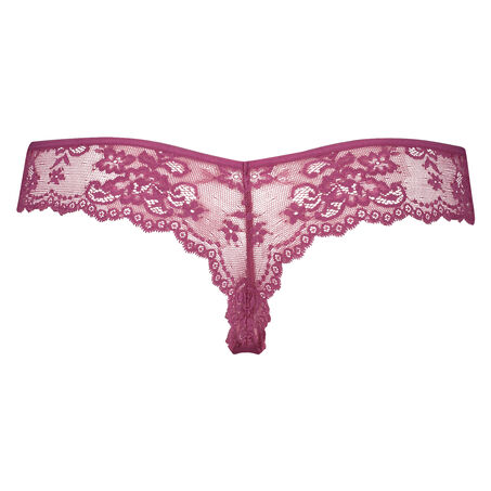 String Invisible Lace back, Pourpre