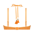 Bikinitop Scallop Lurex, Oranje