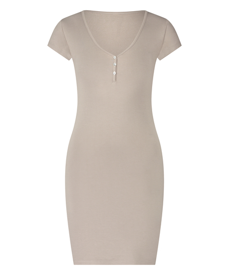 Nachthemd Henley, Beige