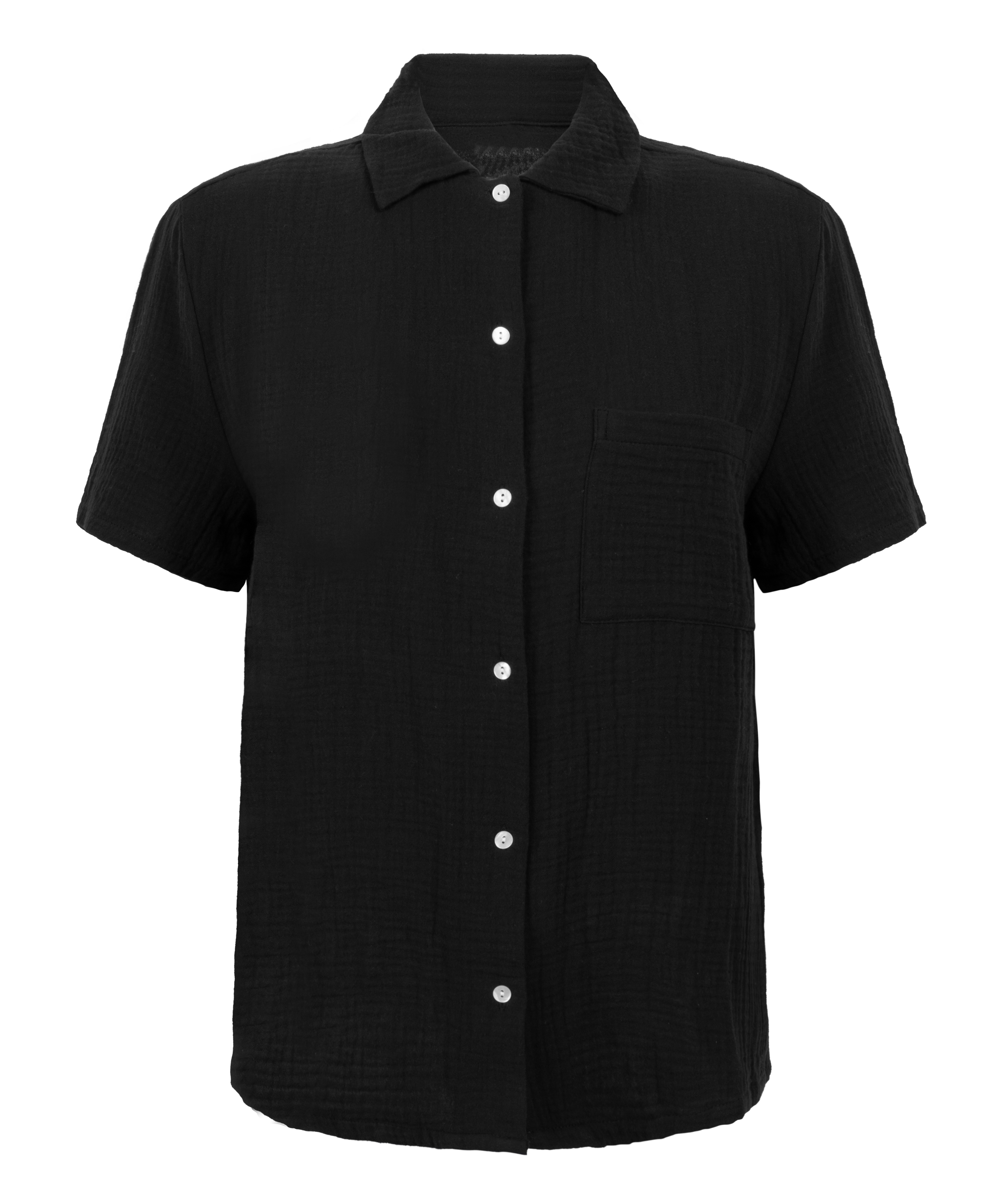 Mousseline Jacket, Zwart, main