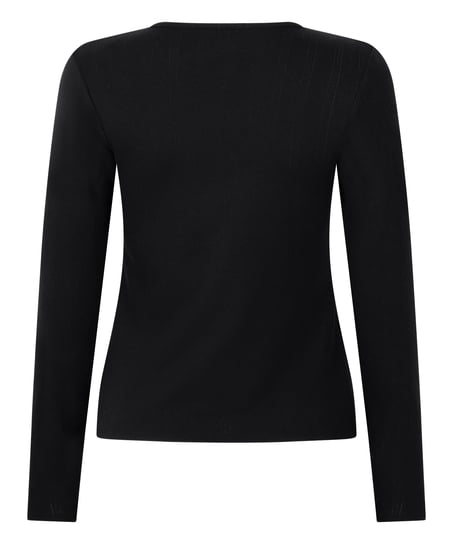 Haut de pyjama Henley, Noir