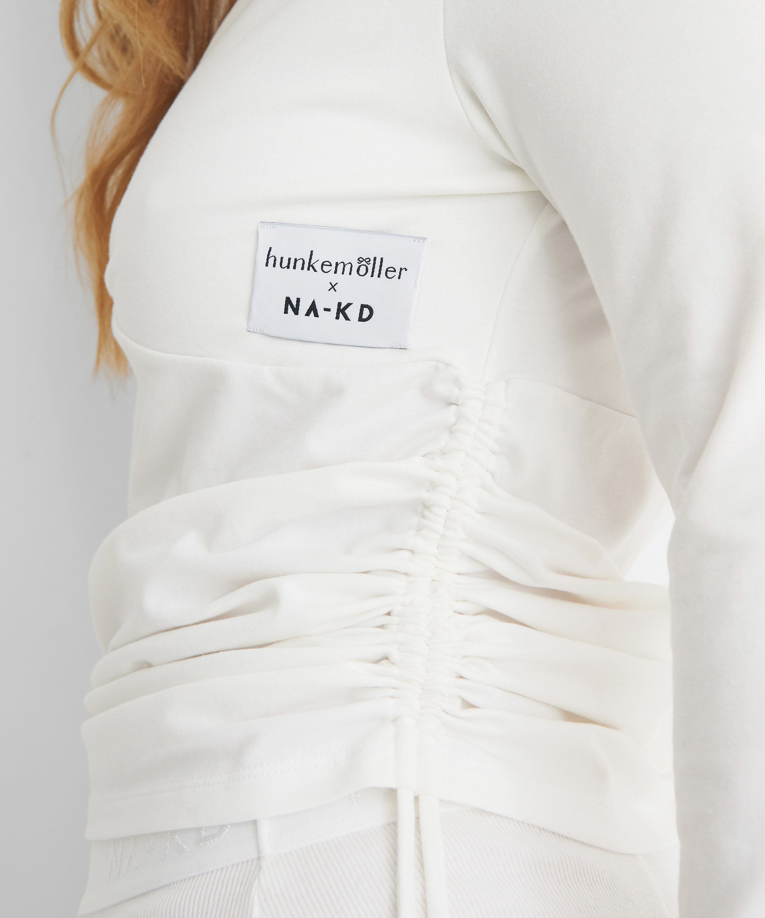 Top Xenia HKM x NA-KD, Blanc, main