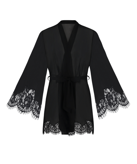 Kimono Satin, Zwart