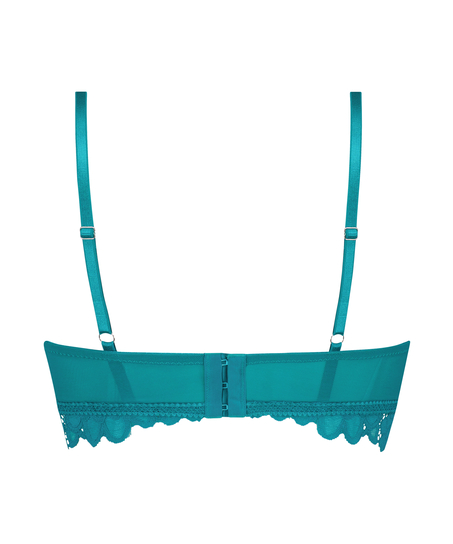 Soutien-gorge pr&eacute;form&eacute; sans armatures longline Shiloh, Bleu