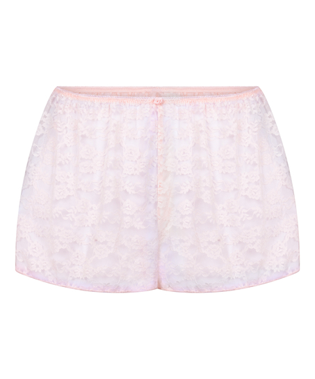 Short en dentelle int&eacute;grale, Rose