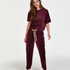 Pyjamabroek velours, Rood