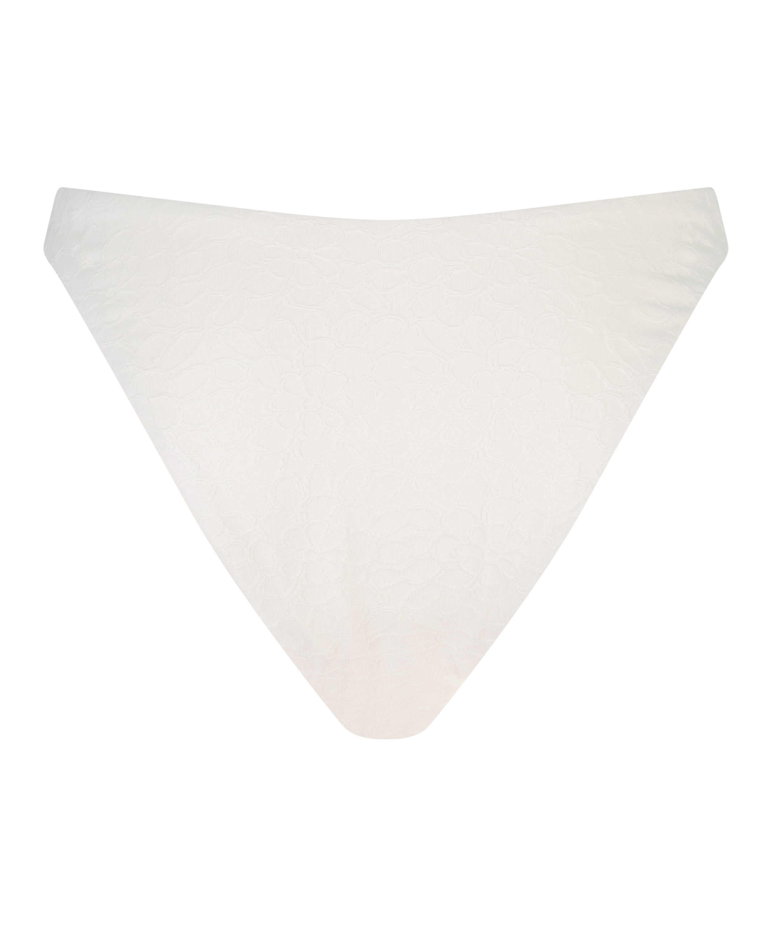 Bas de bikini &agrave; taille haute Sri Lanka, Blanc, main