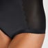 Culotte taille haute avec gaine sculptante en dentelle scuba - Level 3, Noir