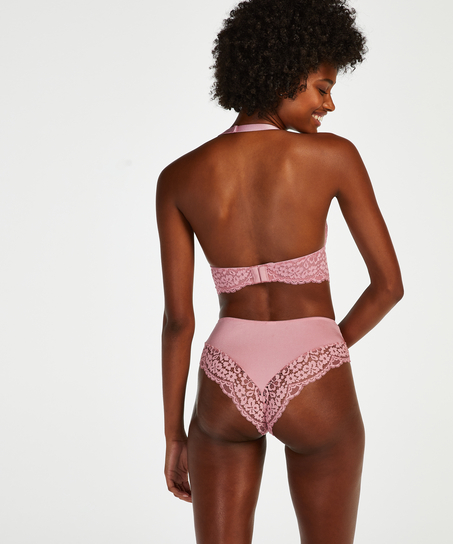 Slip br&eacute;silien haut Rose, Pourpre