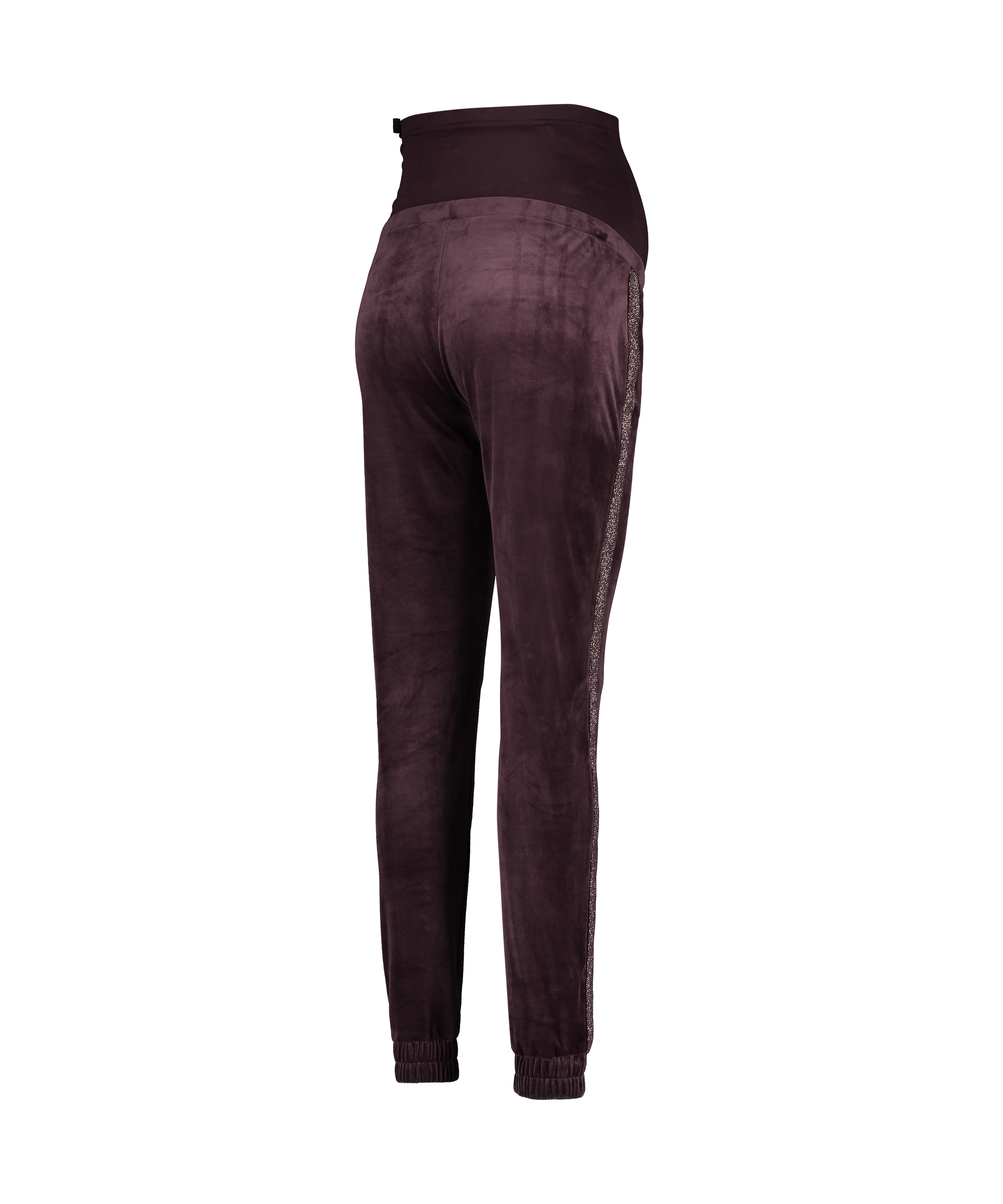 Zwangerschaps Joggingbroek Velours, Paars, main