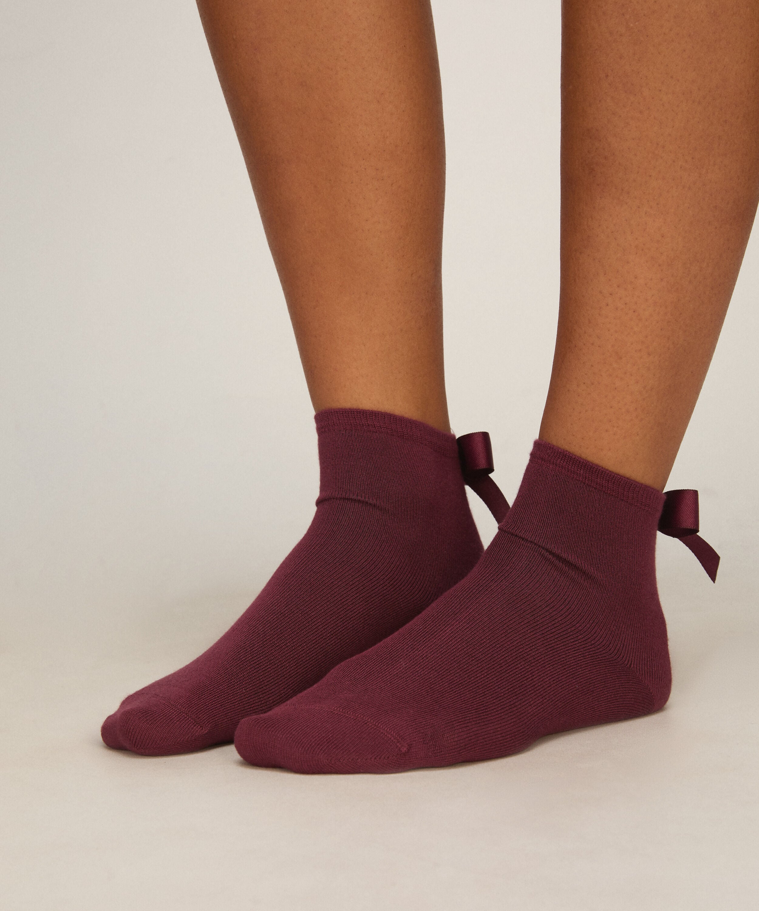 Chaussettes Bow Modal, Rouge