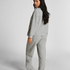 Top van wafelstof Henley, Grijs