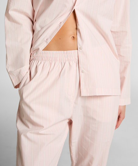 Pyjamabroek Katoen Poplin, Roze