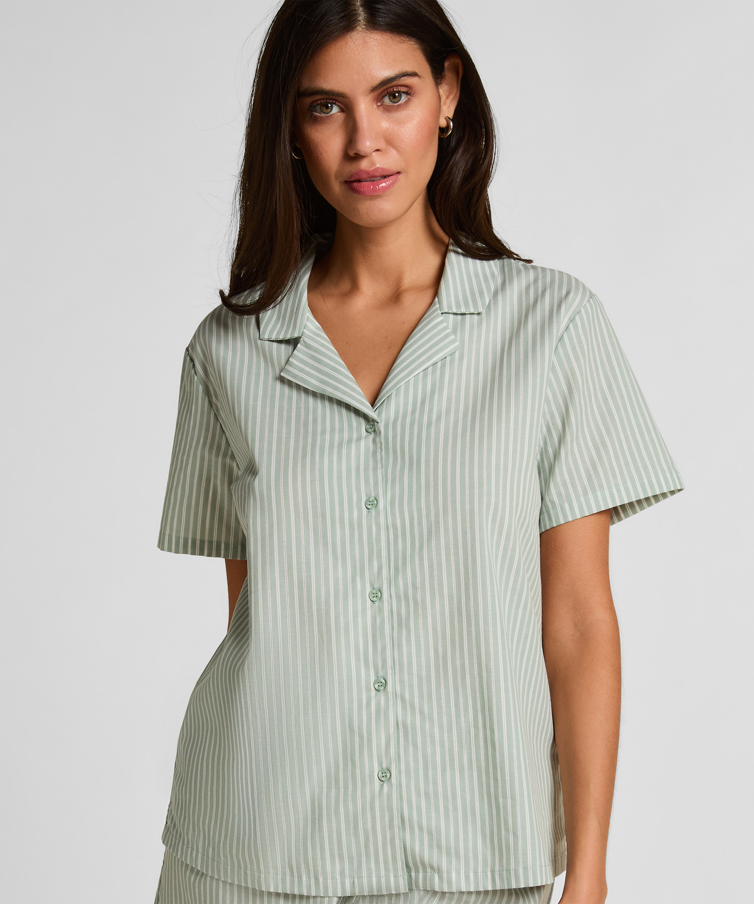 Geweven jasje met Strepen, Groen, main