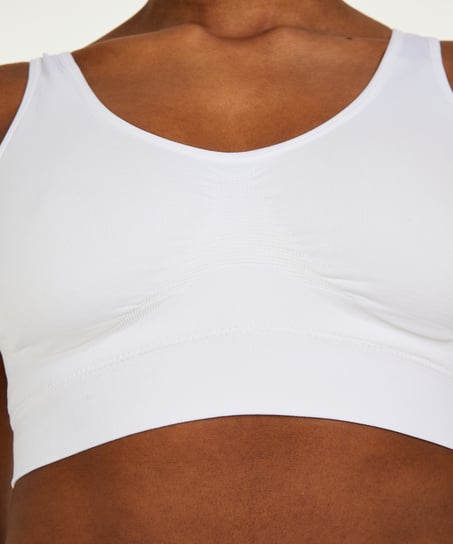 Top basic sans coutures, Blanc