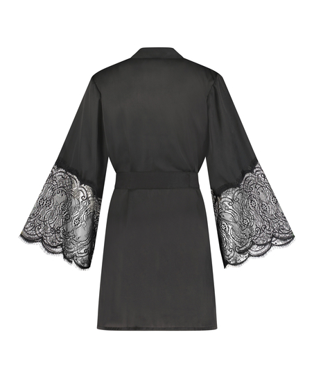 Kimono Satin, Zwart