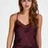 Cami top Satin Lace, Rood