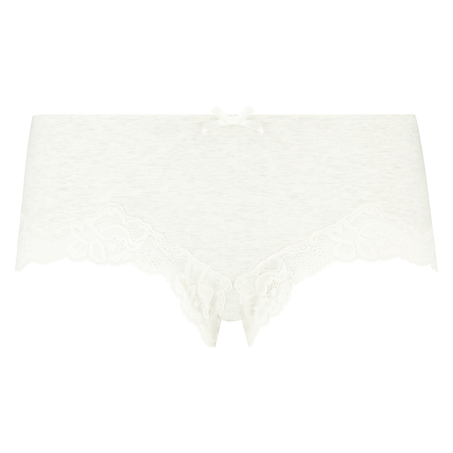 Boxer Coton Secret Dentelle, Gris