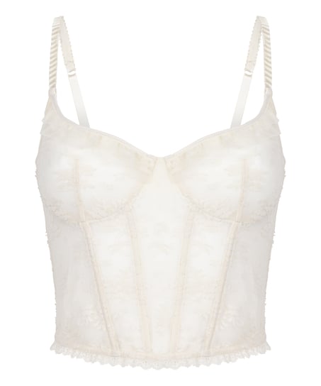 Soutien-gorge &agrave; armatures non rembourr&eacute; longline Darcy, Blanc