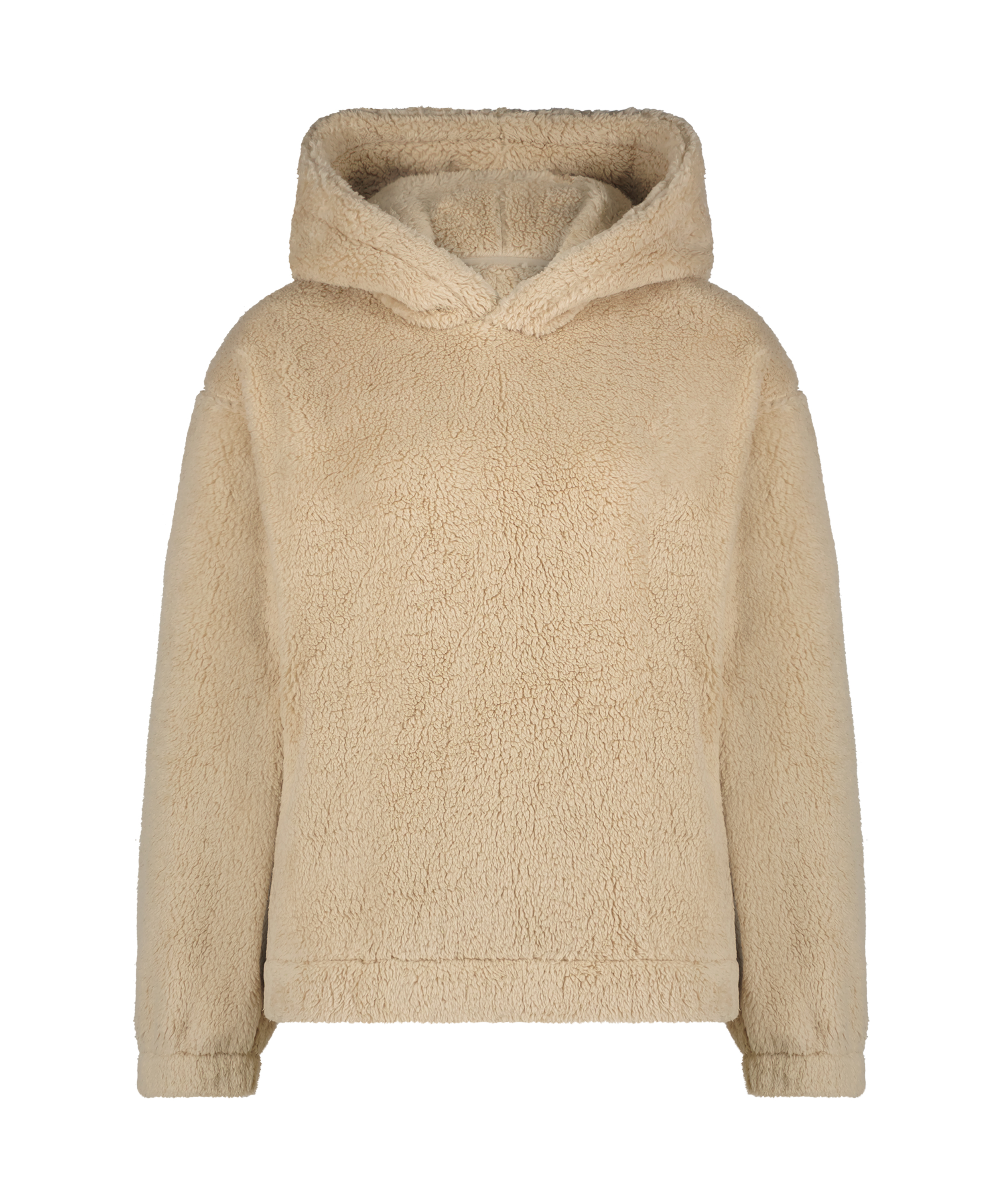 Hoodie Fleece Snuggle, Beige, main