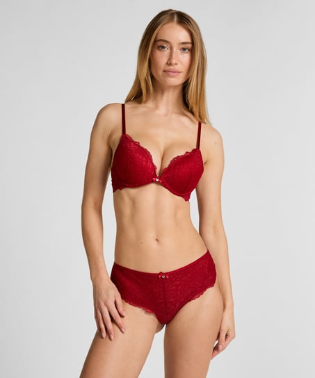 Soutien-gorge &agrave; armatures pr&eacute;form&eacute; push-up Marine, Rouge