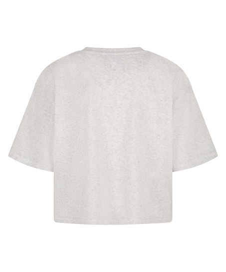 Top korte mouwen Velours, Grijs