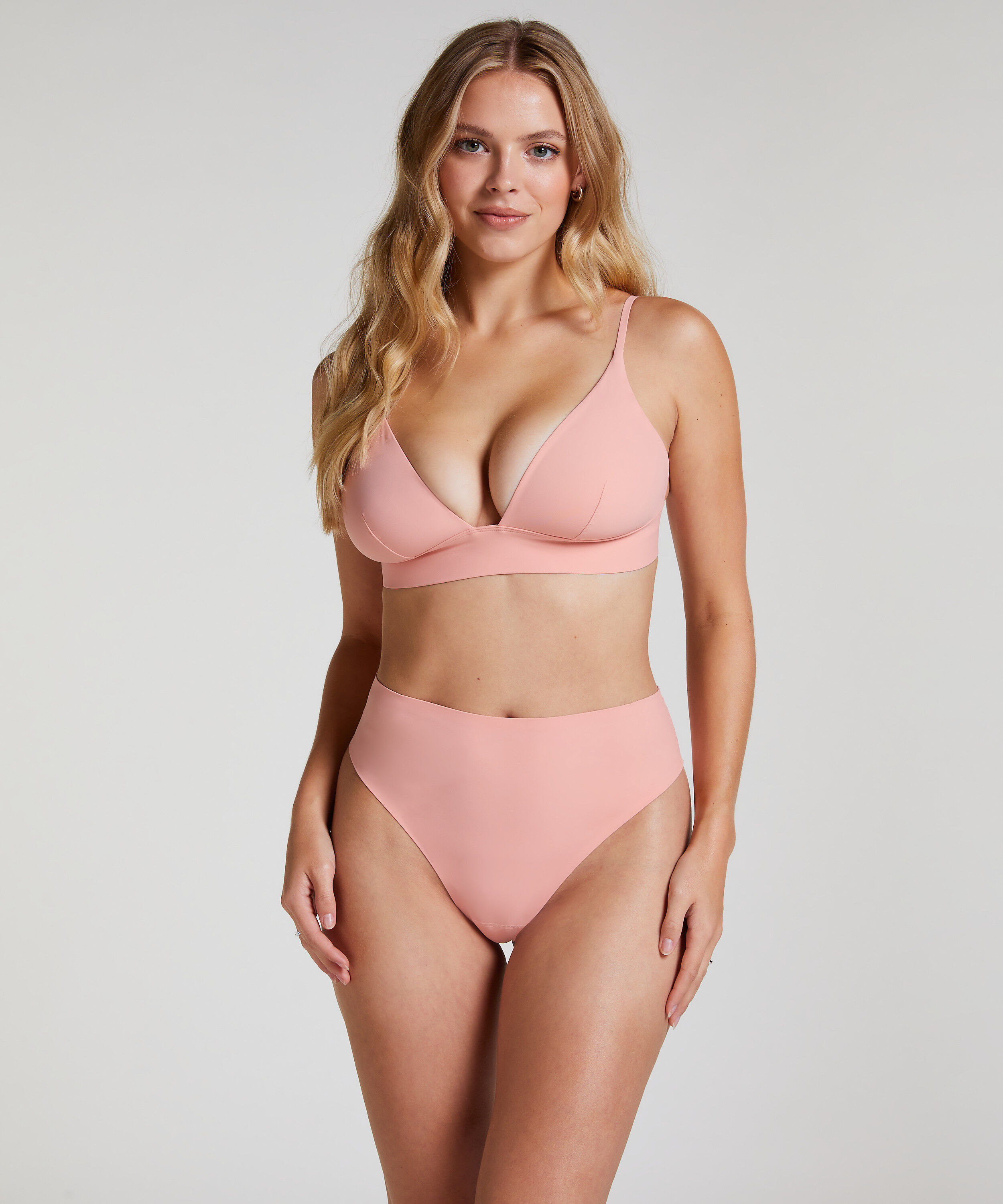 Triangel bralette Smooth, Roze