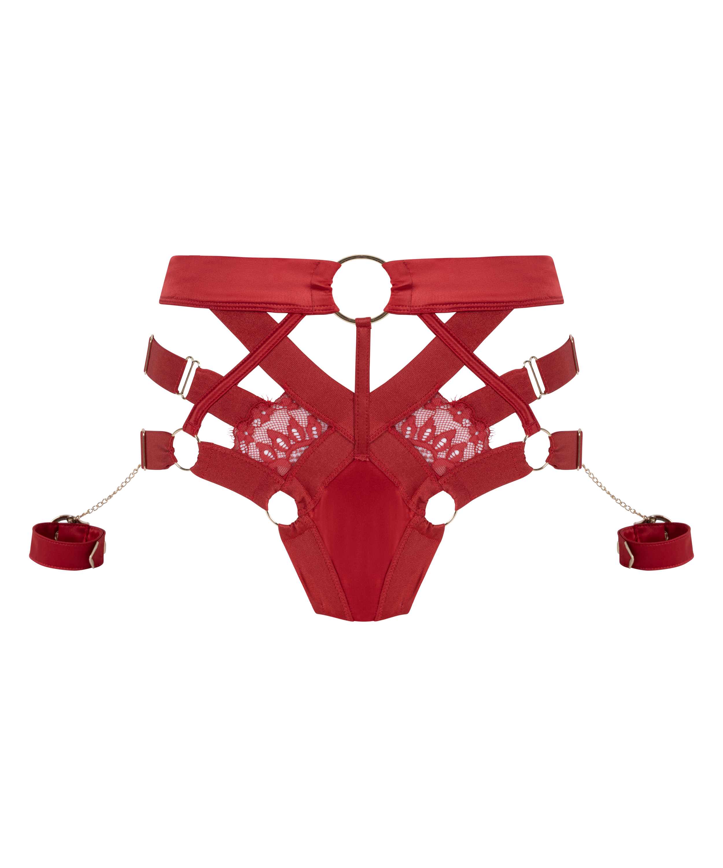 Slip br&eacute;silien Sable, Rouge, main