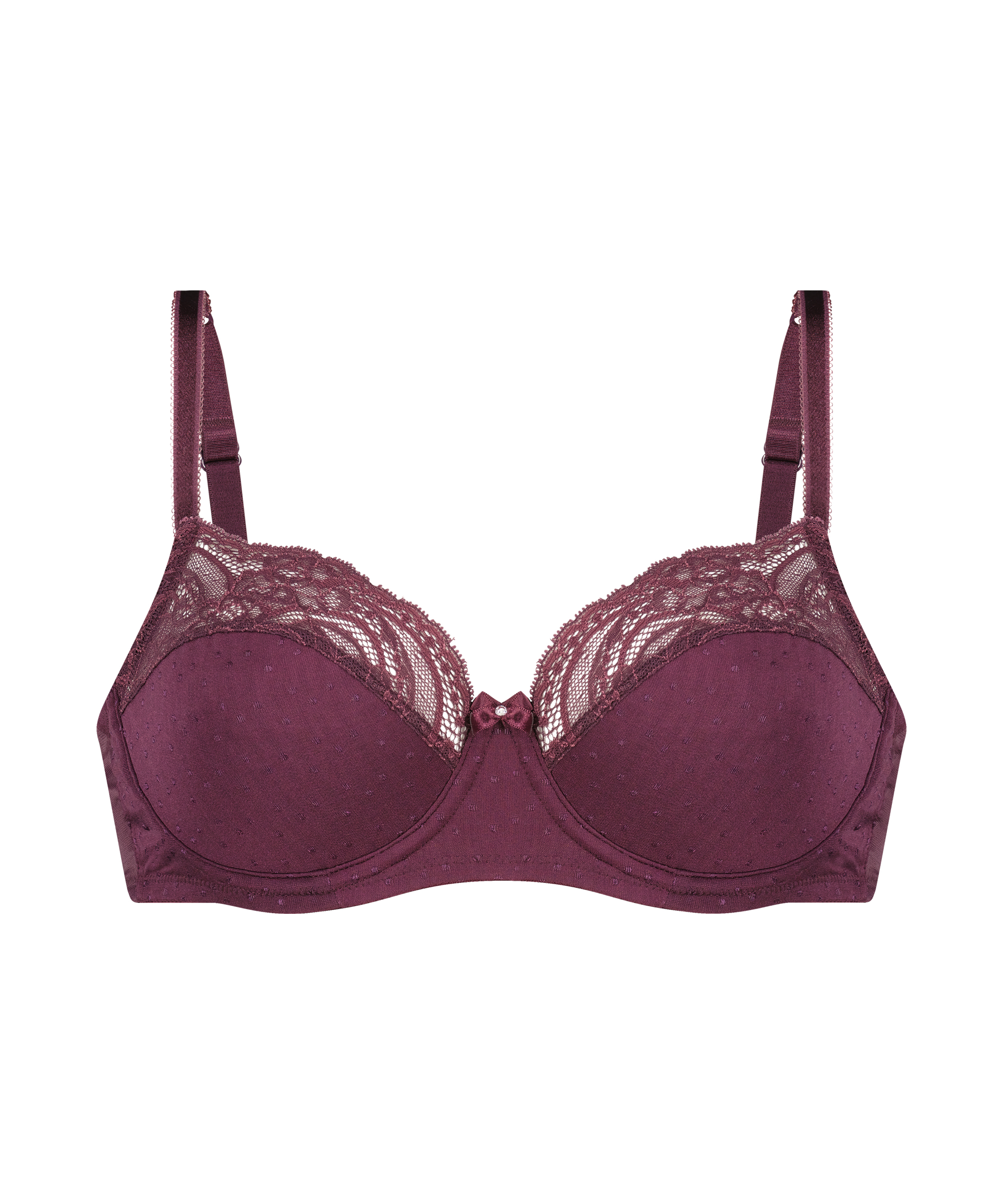 Soutien-gorge &agrave; armatures non-pr&eacute;form&eacute; Sophie, Pourpre, main