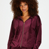 Jacket hoodie velours, Rood