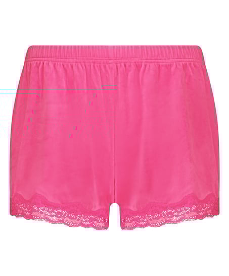 Short Velours Kant, Roze