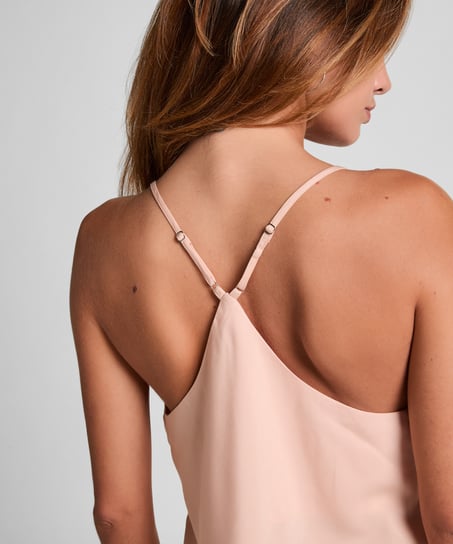 Cami top Satin Ayla, Roze